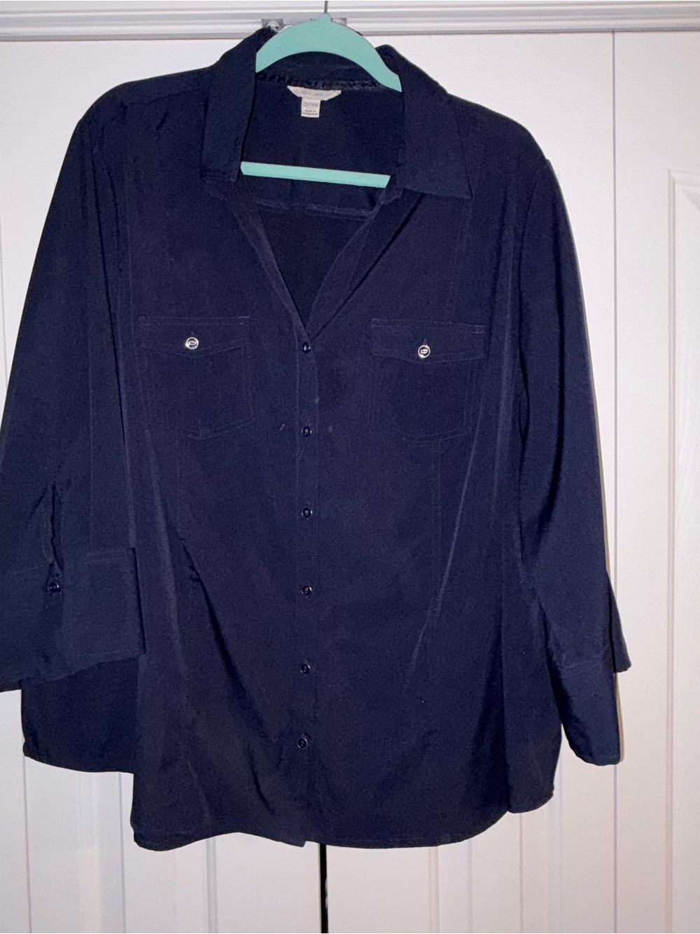Classic Men's Navy Button-Down Shirt